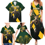 Personalised South Africa Rugby Family Matching Summer Maxi Dress and Hawaiian Shirt Proud Bokke We Are Champions