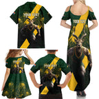 Personalised South Africa Rugby Family Matching Summer Maxi Dress and Hawaiian Shirt Proud Bokke We Are Champions