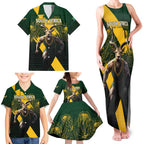 Personalised South Africa Rugby Family Matching Tank Maxi Dress and Hawaiian Shirt Proud Bokke We Are Champions