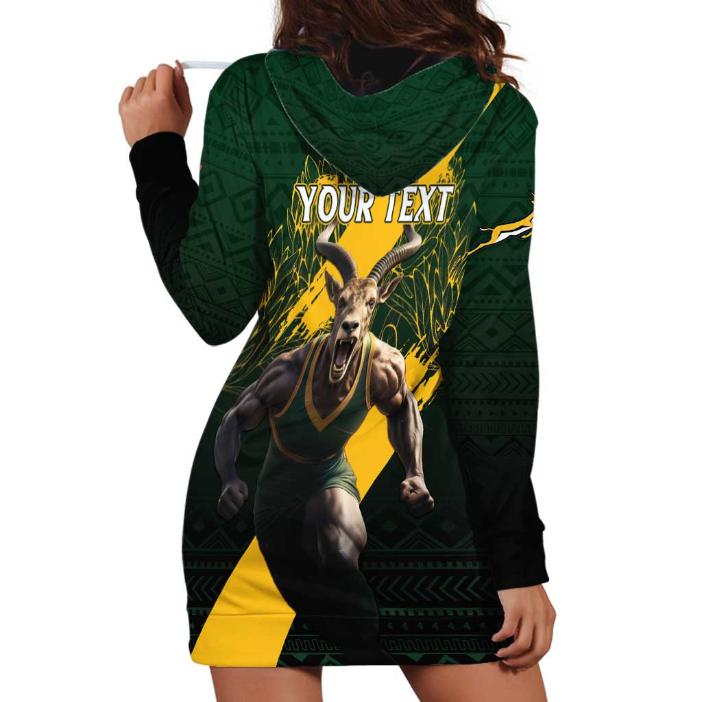 Personalised South Africa Rugby Hoodie Dress Proud Bokke We Are Champions