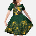 Personalised South Africa Rugby Kid Short Sleeve Dress Proud Bokke We Are Champions