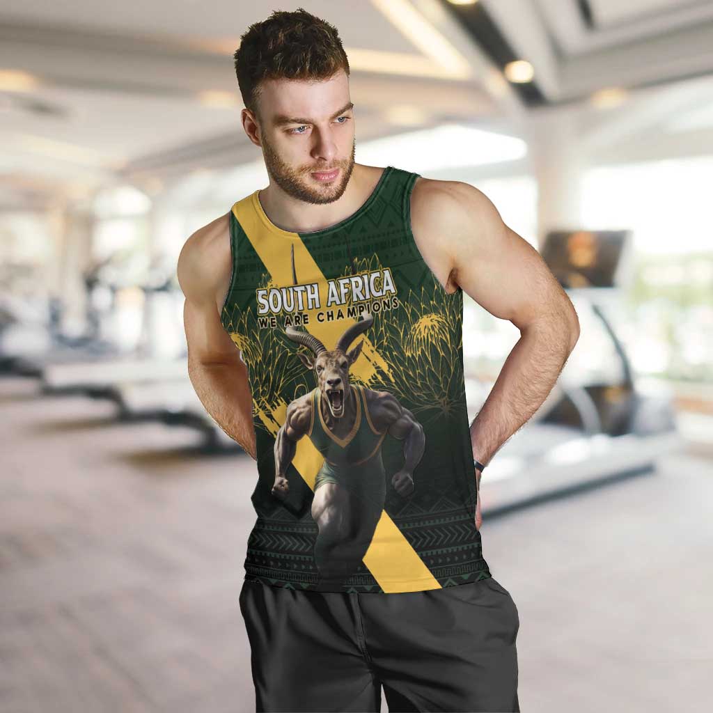 Personalised South Africa Rugby Men Tank Top Proud Bokke We Are Champions