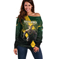 Personalised South Africa Rugby Off Shoulder Sweater Proud Bokke We Are Champions