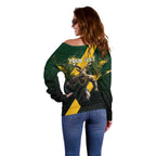 Personalised South Africa Rugby Off Shoulder Sweater Proud Bokke We Are Champions