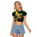 Personalised South Africa Rugby Raglan Cropped T Shirt Proud Bokke We Are Champions