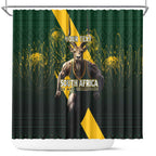 Personalised South Africa Rugby Shower Curtain Proud Bokke We Are Champions