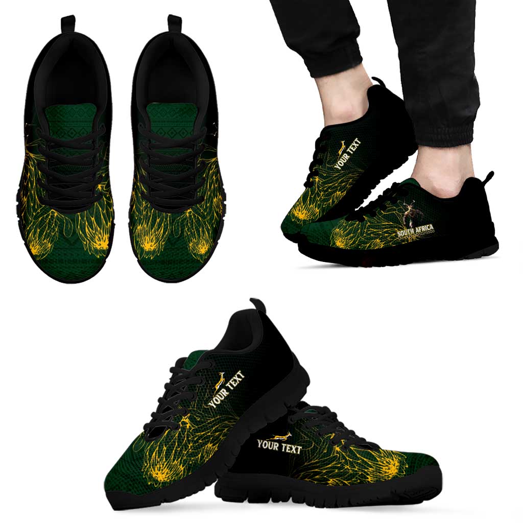 Personalised South Africa Rugby Sneakers Proud Bokke We Are Champions