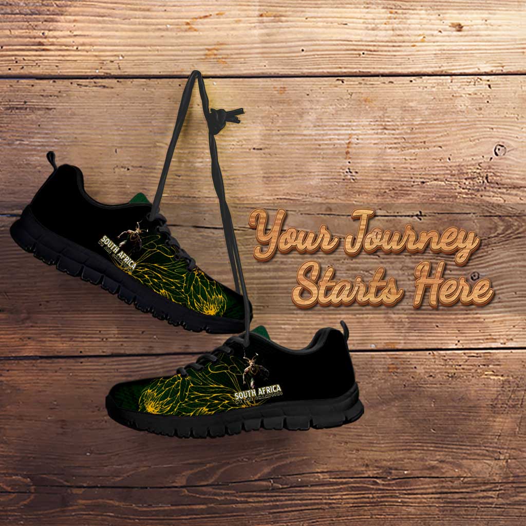 Personalised South Africa Rugby Sneakers Proud Bokke We Are Champions