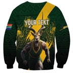 Personalised South Africa Rugby Sweatshirt Proud Bokke We Are Champions