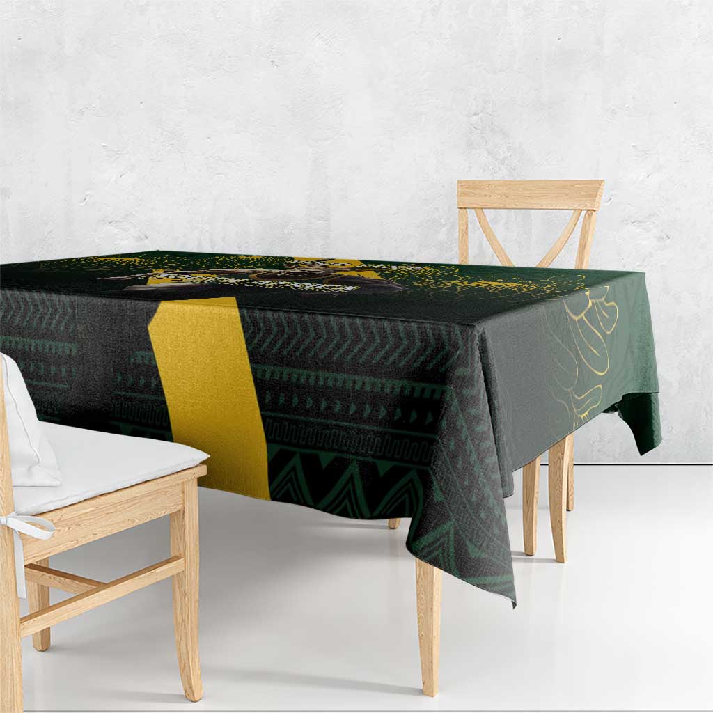 Personalised South Africa Rugby Tablecloth Proud Bokke We Are Champions