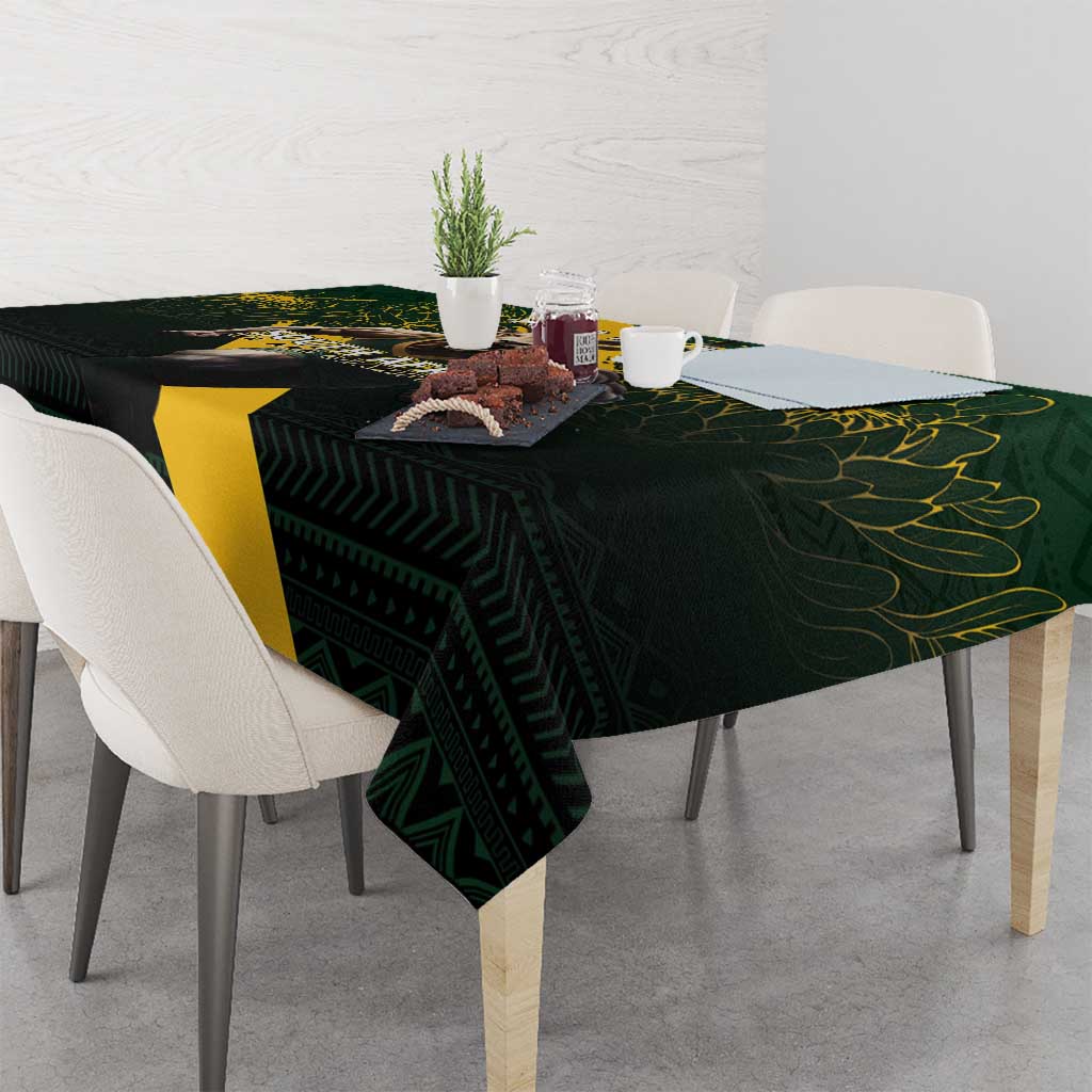 Personalised South Africa Rugby Tablecloth Proud Bokke We Are Champions