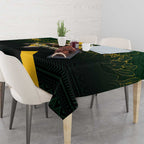 Personalised South Africa Rugby Tablecloth Proud Bokke We Are Champions