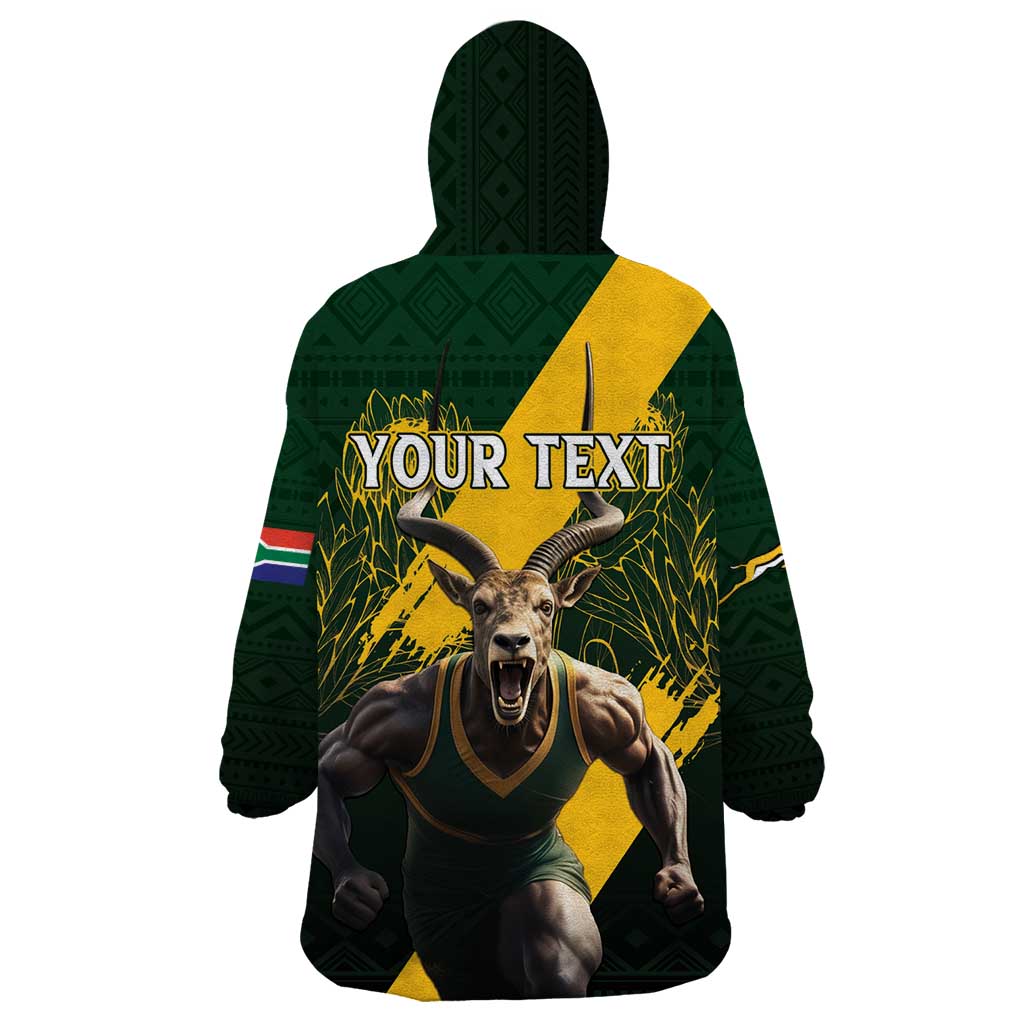 Personalised South Africa Rugby Wearable Blanket Hoodie Proud Bokke We Are Champions