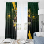 Personalised South Africa Rugby Window Curtain Proud Bokke We Are Champions