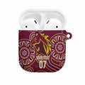Brisbane Rugby NRL Custom Indigenous AirPods Case The Mighty Broncos - Aussie Hoodie