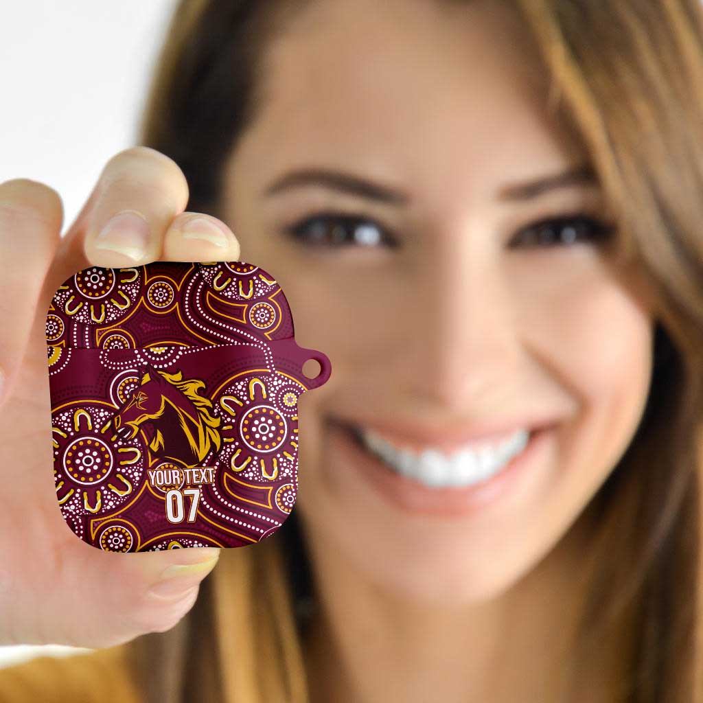 Brisbane Rugby NRL Custom Indigenous AirPods Case The Mighty Broncos - Aussie Hoodie