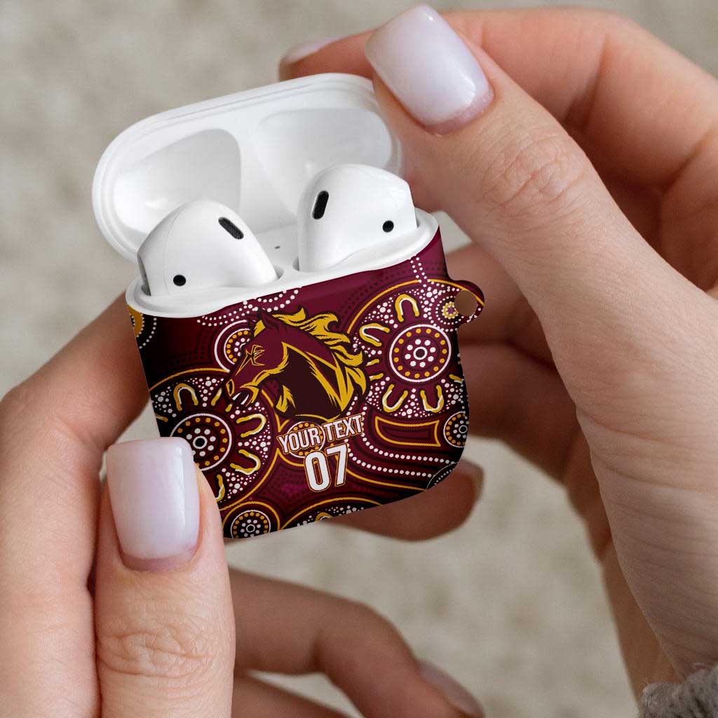 Brisbane Rugby NRL Custom Indigenous AirPods Case The Mighty Broncos - Aussie Hoodie
