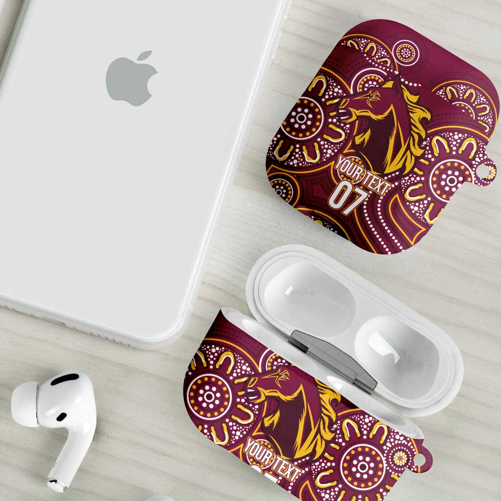 Brisbane Rugby NRL Custom Indigenous AirPods Case The Mighty Broncos - Aussie Hoodie