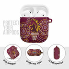 Brisbane Rugby NRL Custom Indigenous AirPods Case The Mighty Broncos - Aussie Hoodie