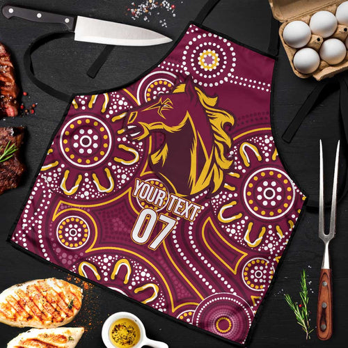 Brisbane Rugby NRL Custom Indigenous Apron The Mighty Broncos - Aussie Hoodie