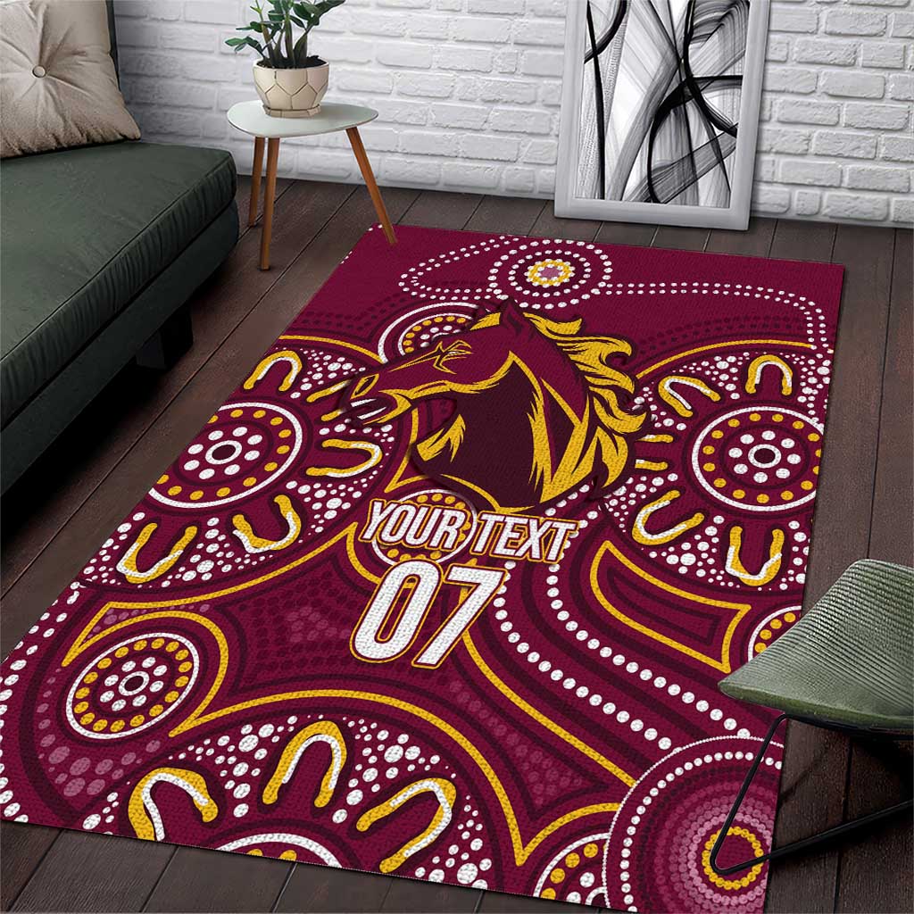 Brisbane Rugby NRL Custom Indigenous Area Rug The Mighty Broncos - Aussie Hoodie