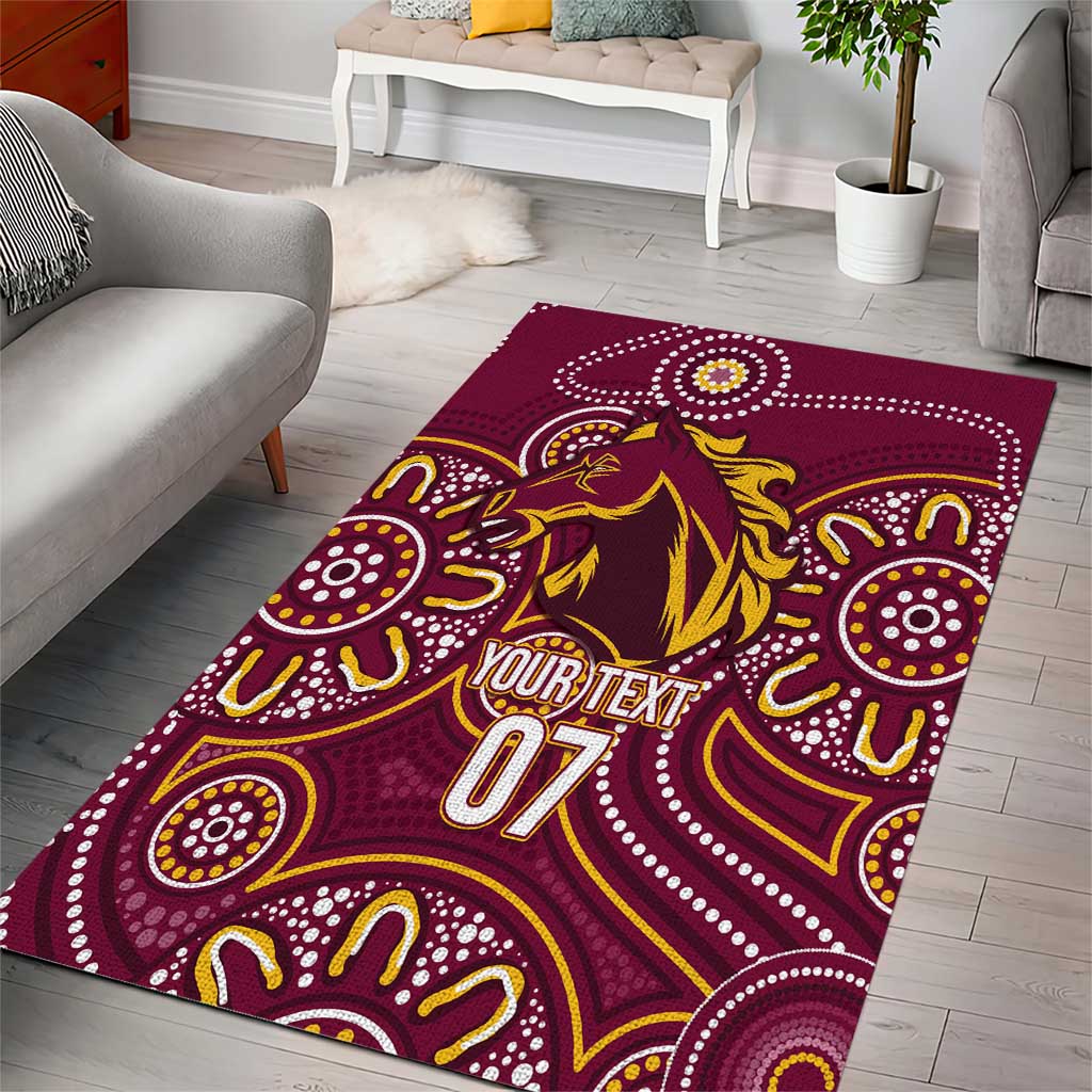 Brisbane Rugby NRL Custom Indigenous Area Rug The Mighty Broncos - Aussie Hoodie