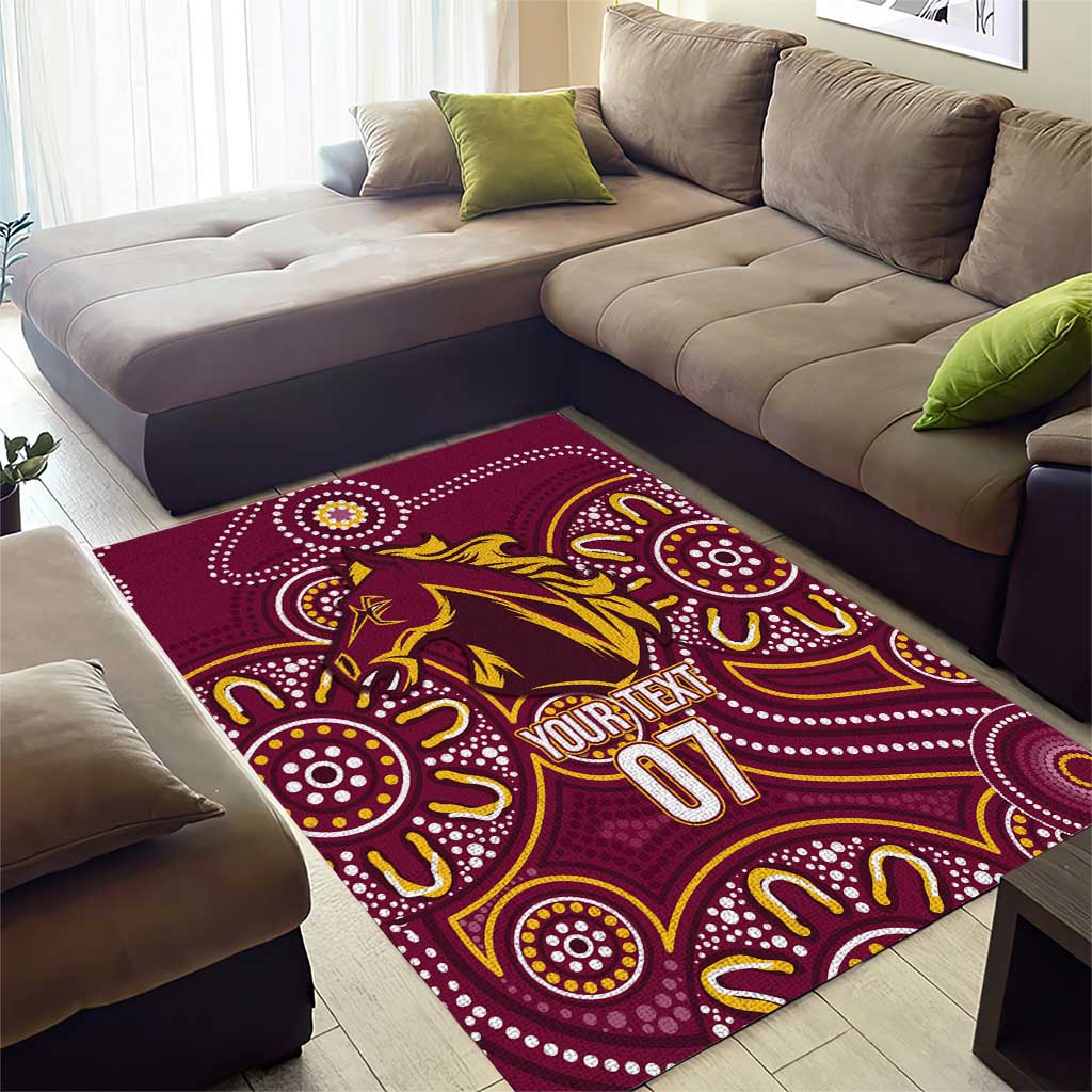 Brisbane Rugby NRL Custom Indigenous Area Rug The Mighty Broncos - Aussie Hoodie