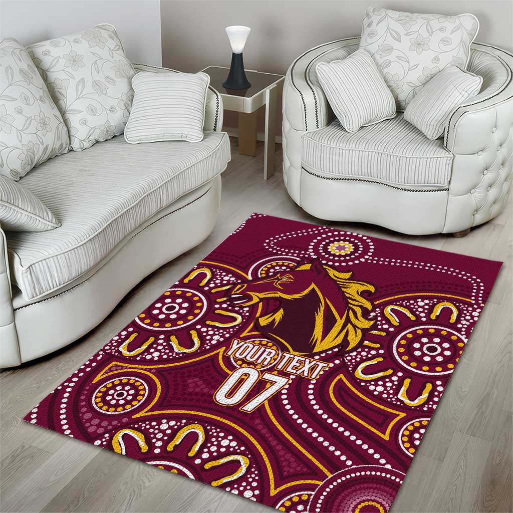 Brisbane Rugby NRL Custom Indigenous Area Rug The Mighty Broncos - Aussie Hoodie