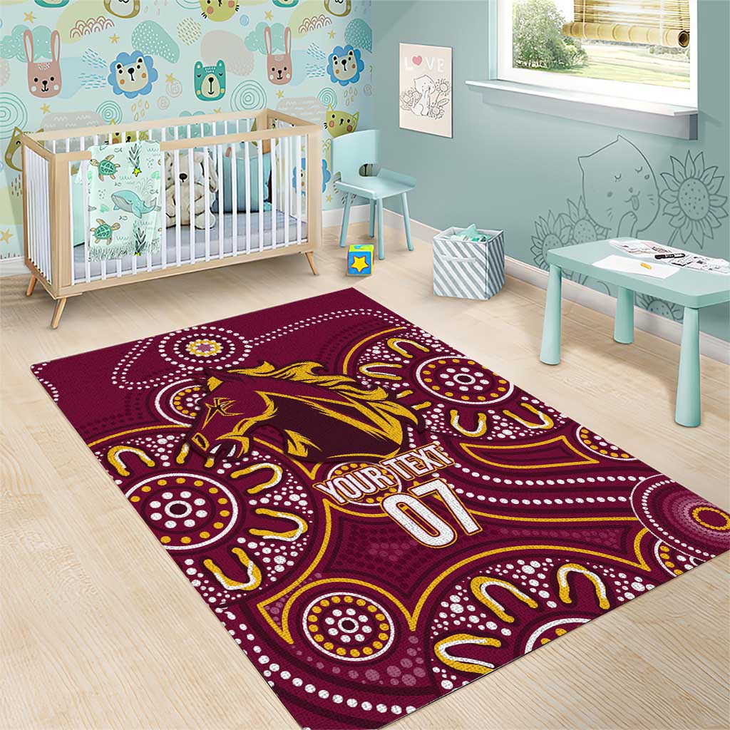 Brisbane Rugby NRL Custom Indigenous Area Rug The Mighty Broncos - Aussie Hoodie