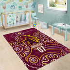 Brisbane Rugby NRL Custom Indigenous Area Rug The Mighty Broncos - Aussie Hoodie