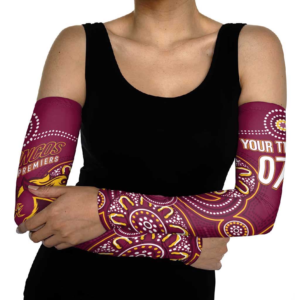 Brisbane Rugby NRL Custom Indigenous Arm Sleeves The Mighty Broncos - Aussie Hoodie
