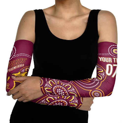 Brisbane Rugby NRL Custom Indigenous Arm Sleeves The Mighty Broncos - Aussie Hoodie