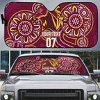 Brisbane Rugby NRL Custom Indigenous Auto Sun Shade The Mighty Broncos - Aussie Hoodie