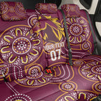 Brisbane Rugby NRL Custom Indigenous Back Car Seat Cover The Mighty Broncos - Aussie Hoodie