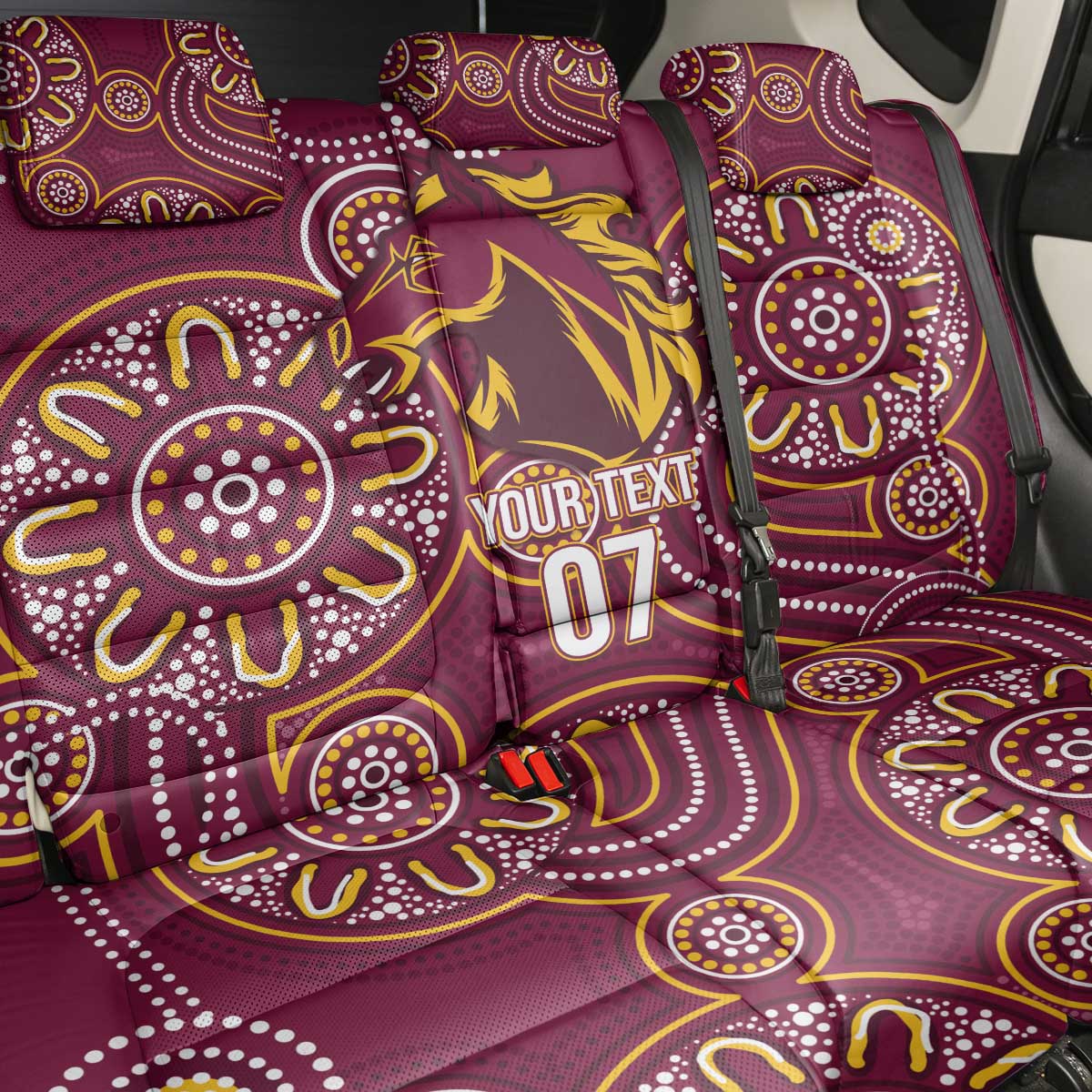 Brisbane Rugby NRL Custom Indigenous Back Car Seat Cover The Mighty Broncos - Aussie Hoodie