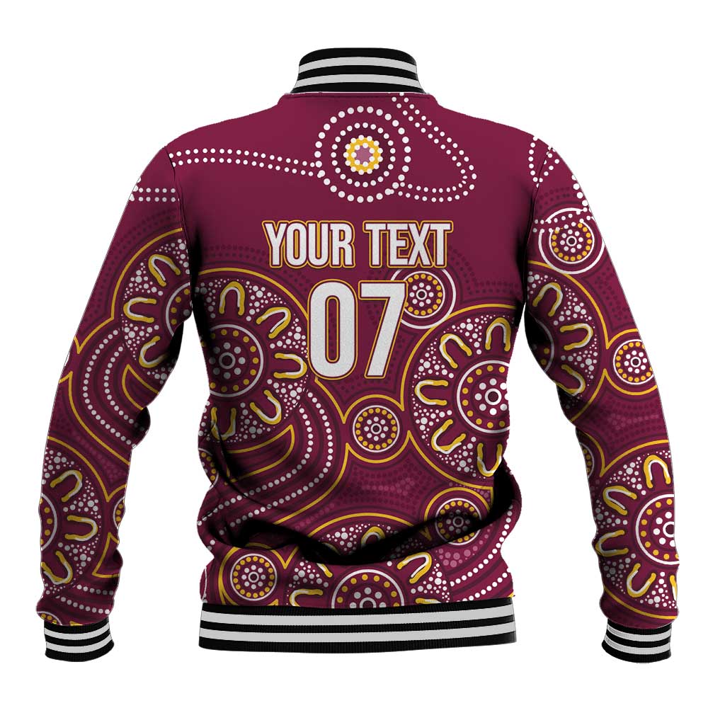 Brisbane Rugby NRL Custom Indigenous Baseball Jacket The Mighty Broncos - Aussie Hoodie