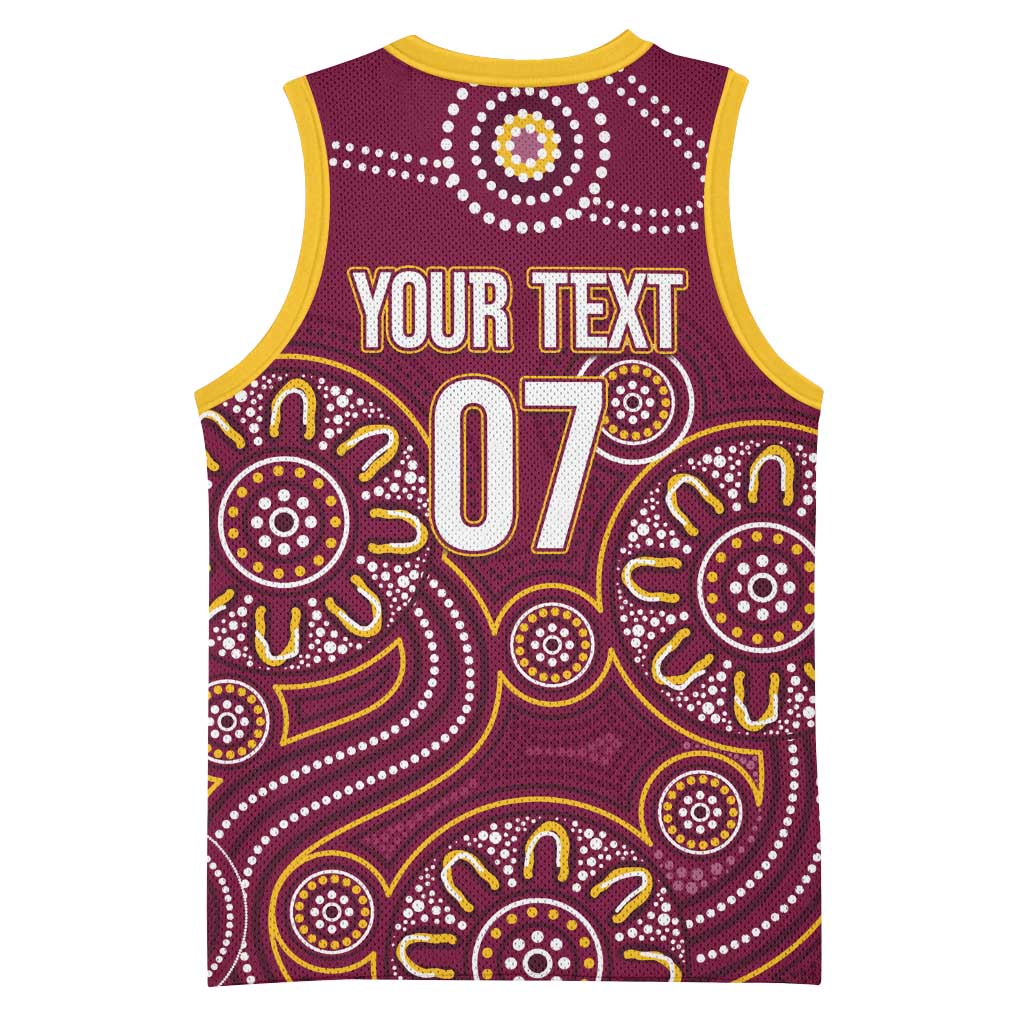 Brisbane Rugby NRL Custom Indigenous Basketball Jersey The Mighty Broncos - Aussie Hoodie