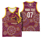 Brisbane Rugby NRL Custom Indigenous Basketball Jersey The Mighty Broncos - Aussie Hoodie