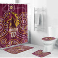 Brisbane Rugby NRL Custom Indigenous Bathroom Set The Mighty Broncos - Aussie Hoodie
