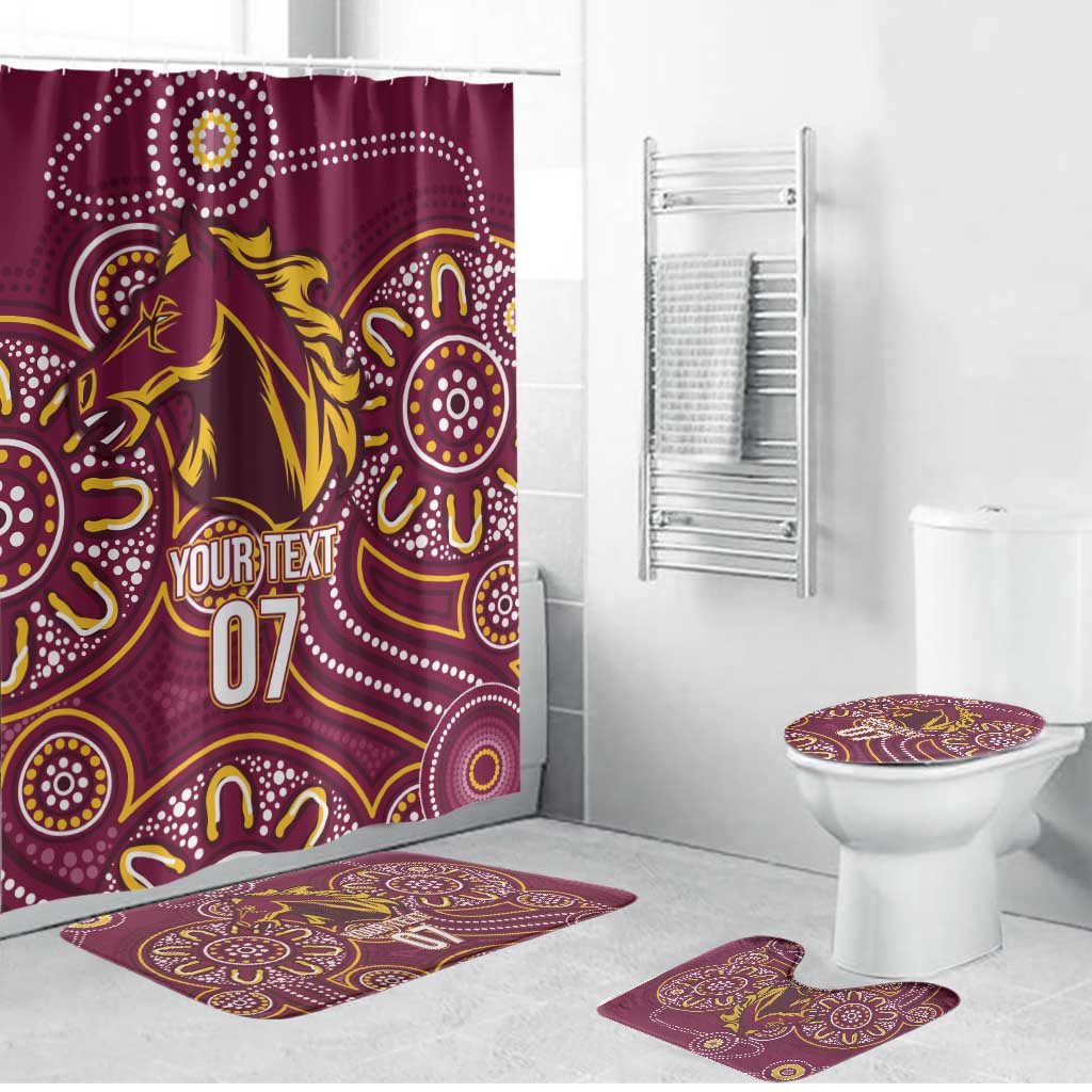 Brisbane Rugby NRL Custom Indigenous Bathroom Set The Mighty Broncos - Aussie Hoodie