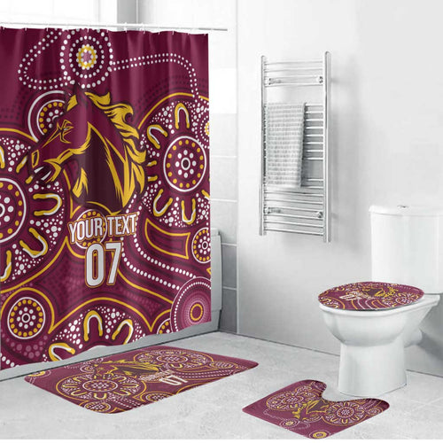 Brisbane Rugby NRL Custom Indigenous Bathroom Set The Mighty Broncos - Aussie Hoodie
