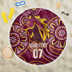 Brisbane Rugby NRL Custom Indigenous Beach Blanket The Mighty Broncos - Aussie Hoodie