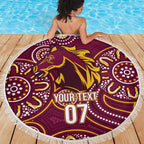 Brisbane Rugby NRL Custom Indigenous Beach Blanket The Mighty Broncos - Aussie Hoodie