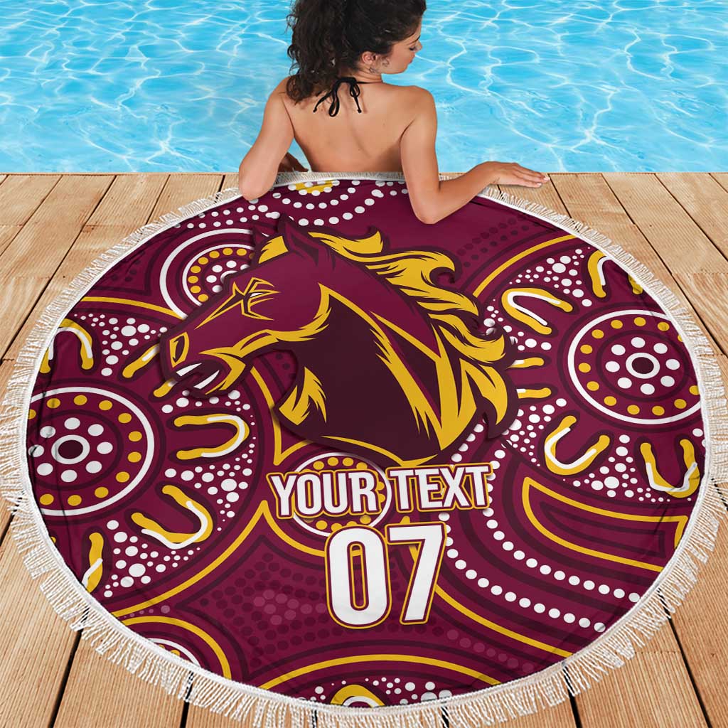 Brisbane Rugby NRL Custom Indigenous Beach Blanket The Mighty Broncos - Aussie Hoodie