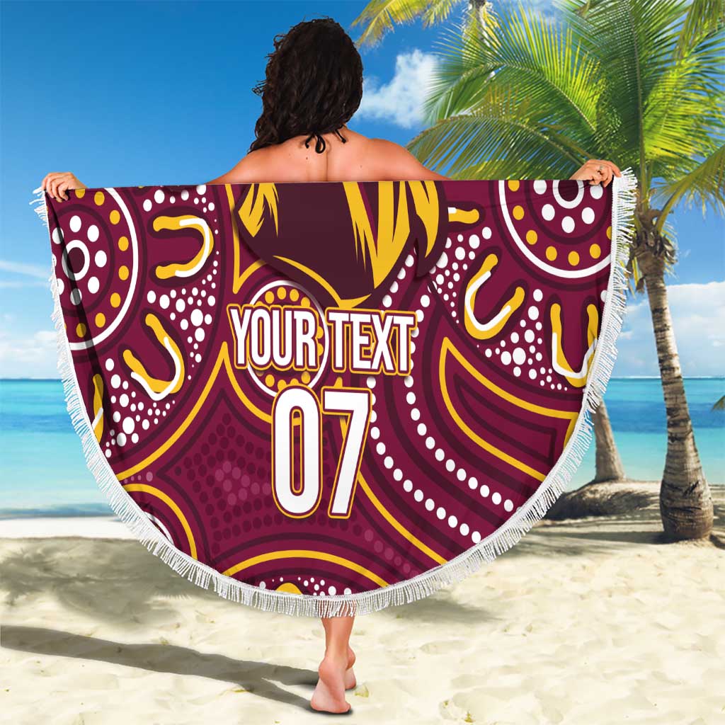 Brisbane Rugby NRL Custom Indigenous Beach Blanket The Mighty Broncos - Aussie Hoodie