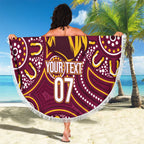 Brisbane Rugby NRL Custom Indigenous Beach Blanket The Mighty Broncos - Aussie Hoodie