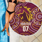 Brisbane Rugby NRL Custom Indigenous Beach Blanket The Mighty Broncos - Aussie Hoodie