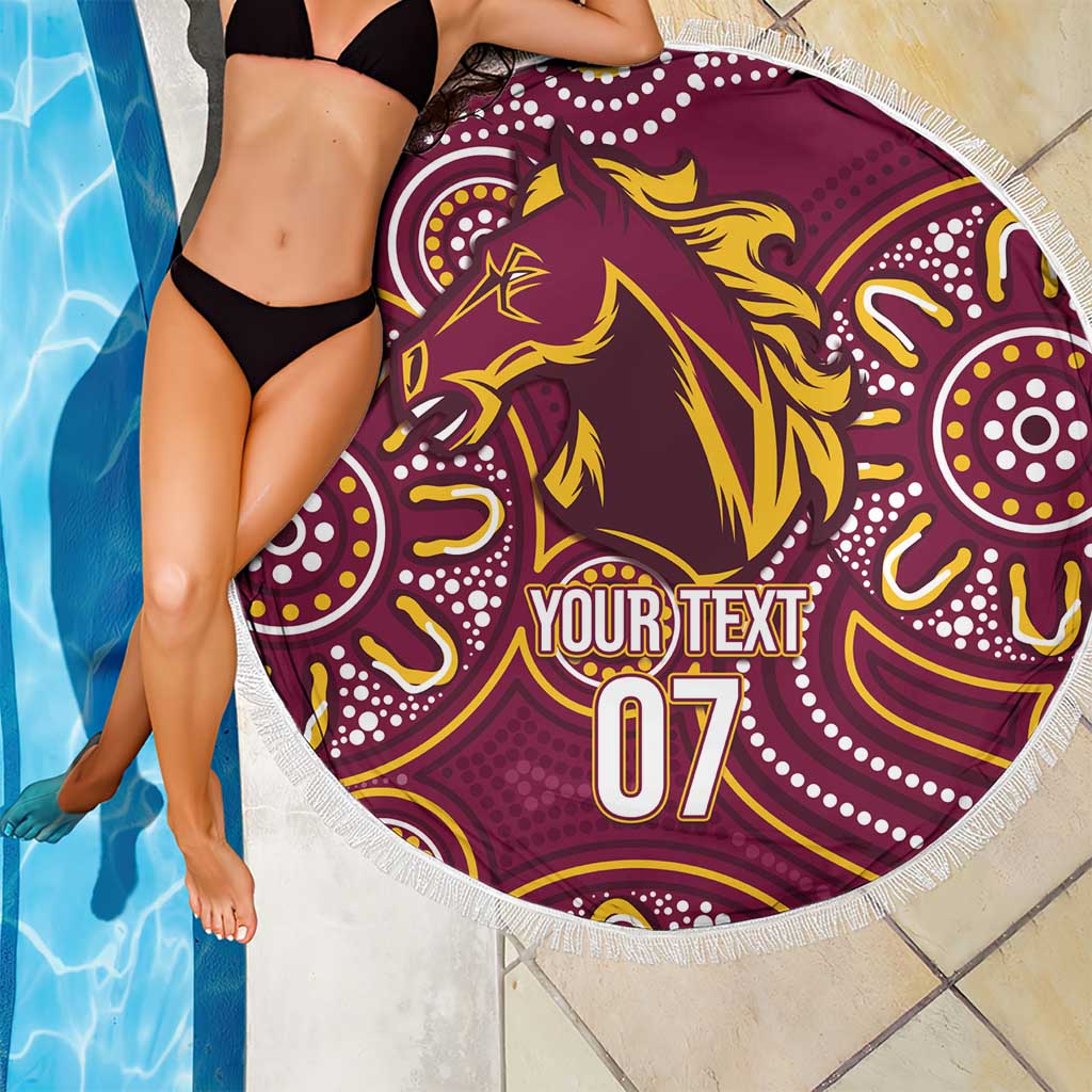 Brisbane Rugby NRL Custom Indigenous Beach Blanket The Mighty Broncos - Aussie Hoodie