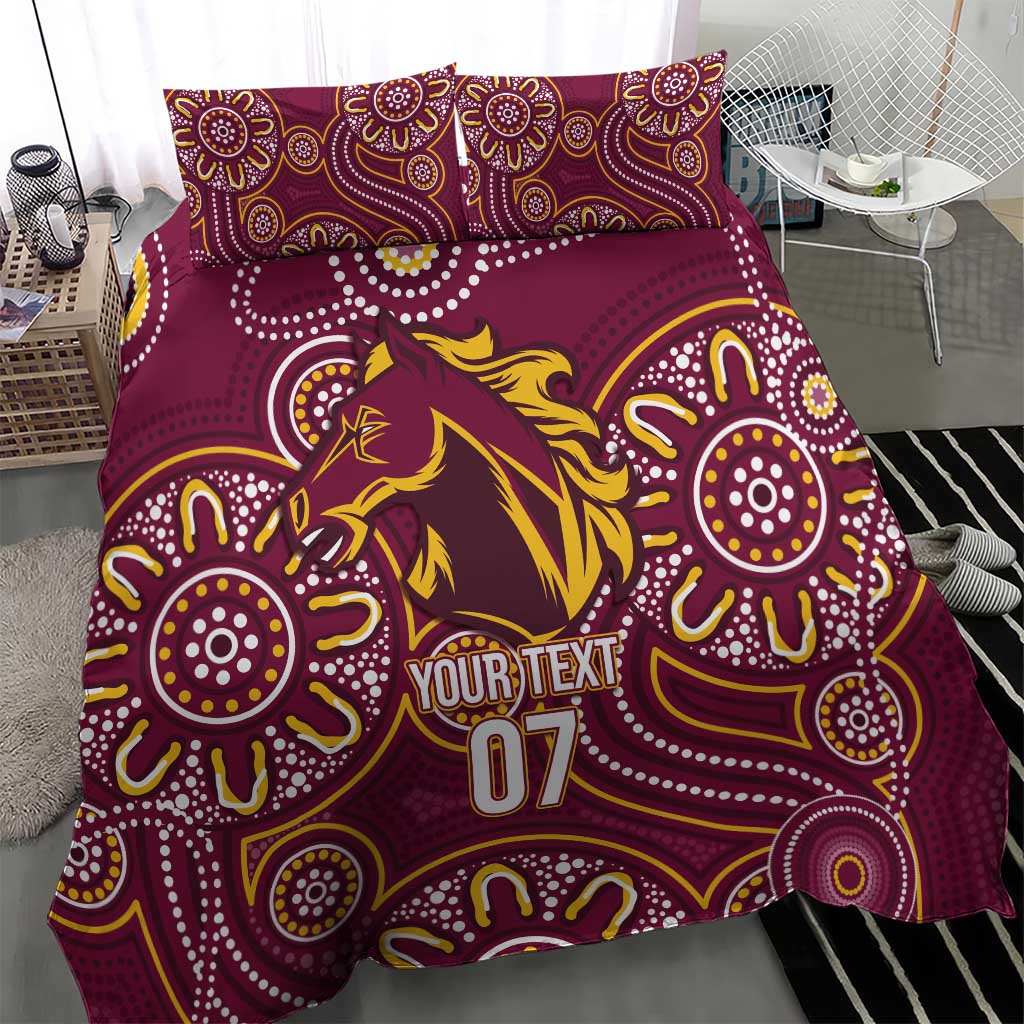 Brisbane Rugby NRL Custom Indigenous Bedding Set The Mighty Broncos - Aussie Hoodie
