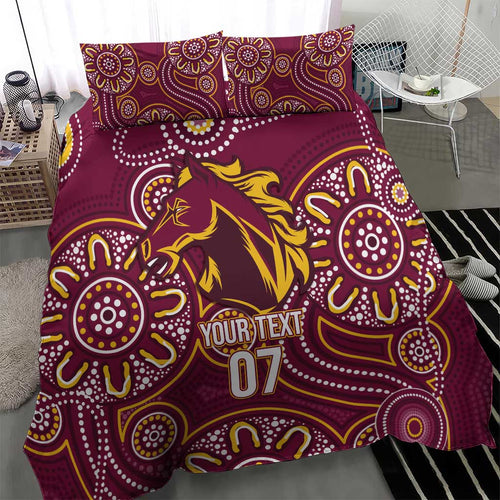 Brisbane Rugby NRL Custom Indigenous Bedding Set The Mighty Broncos - Aussie Hoodie